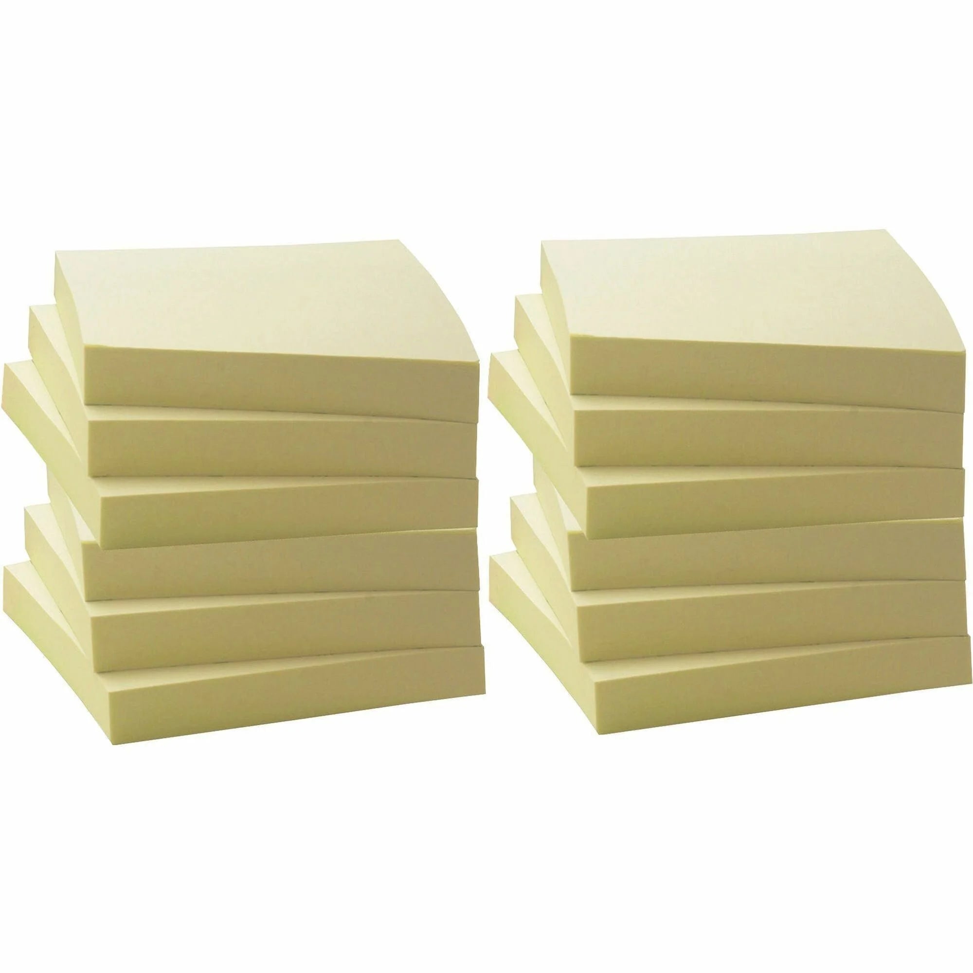 Business Source Yellow Adhesive Notes: 3x3 Square 100 Sheets Unruled - Notes & Dispensers