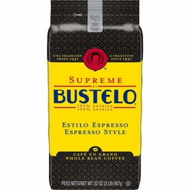 Supreme by Bustelo Whole Bean Espresso WB Coffee - Medium/Dark - 1 Each