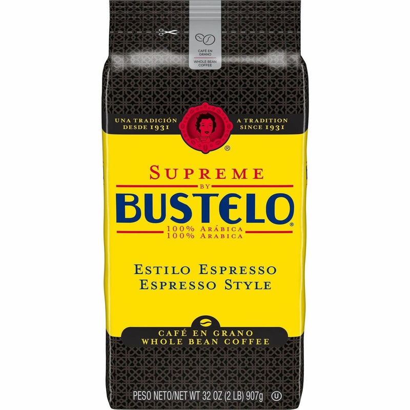 Supreme by Bustelo Whole Bean Espresso WB Coffee - Medium/Dark - 1 Each