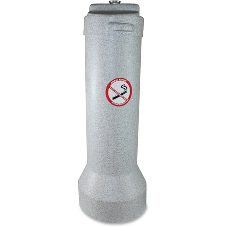 Butler Outdoor Smoker’s Receptacle: 25’’ Height x 9’’ Width - Gray Granite - Smoking Receptacles