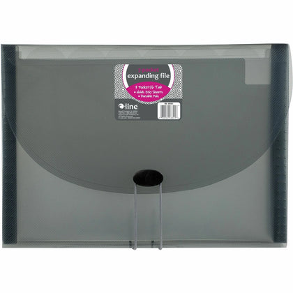 C-Line 48301 Letter Expanding File: 7-Pocket Poly File Smoke Color - Files