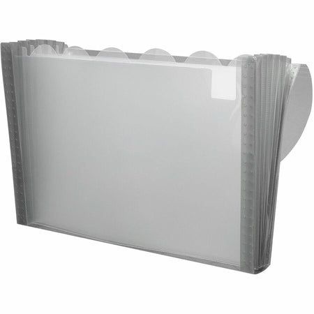 C-Line 48301 Letter Expanding File - 8 1/2’’ x 11’’ - 7 Pocket(s) - Polypropylene - Smoke - Acid-free Non-toxic Button