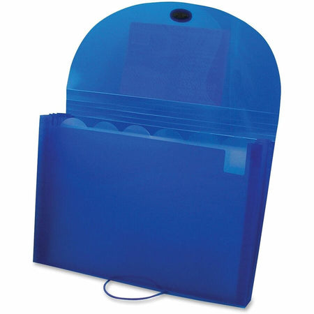 C-Line 48305 Letter Expanding File - 8 1/2’’ x 11’’ - 7 Pocket(s) - Polypropylene - Blue - Acid-free Non-toxic Button