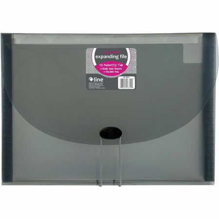 C-Line 48311 Letter Expanding File: 13-Pocket Poly File Smoke Gray - Files