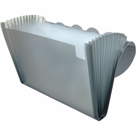 C-Line 48311 Letter Expanding File - 8 1/2’’ x 11’’ - 13 Pocket(s) - Polypropylene - Smoke - Acid-free Non-toxic Button