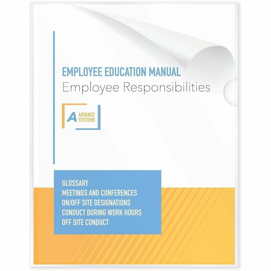 C-Line 62127 Letter Recycled Project File - 8 1/2’’ x 11’’ - Polypropylene - Clear - Tear Resistant Static-free Copy
