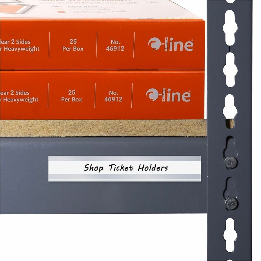 C-Line Best Value Peel/Stick Shelf Label Holders - 0.5’’ Height x 3’’ Width - 50 / Pack - Dispensers &