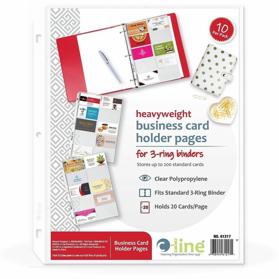 C-Line Business Card Refill Pages - Alternate-Image1