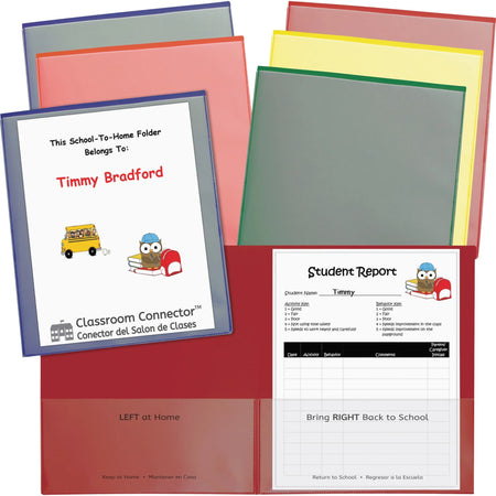 C-Line Classroom Connector Pocket Folder - 6-Pack with 2 Internal Pockets - Learning Books & Activities