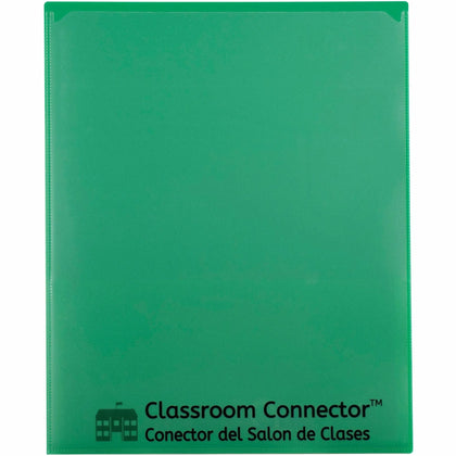 C-Line Classroom Connector Report Cover - 8 1/2’’ x 11’’ - Green - 25/Box - Student Notebooks & Folders