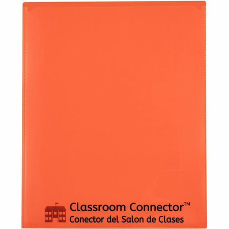 C-Line Classroom Connector Report Cover - Orange - 8 1/2’’ x 11’’ - 25/Box - Student Notebooks & Folders
