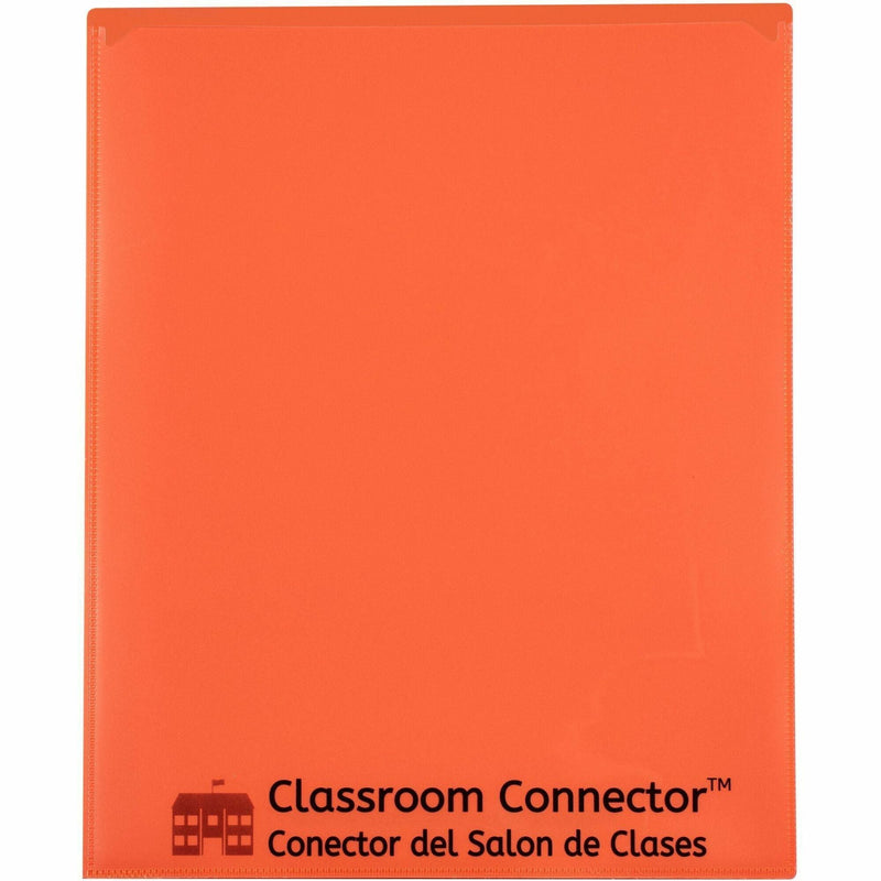 C-Line Classroom Connector Report Cover - Orange - 8 1/2’’ x 11’’ - 25/Box - Student Notebooks & Folders