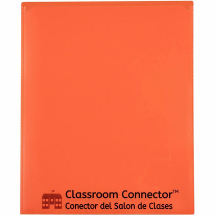 C-Line Classroom Connector Report Cover - Orange - 8 1/2’’ x 11’’ - 25/Box - Student Notebooks & Folders