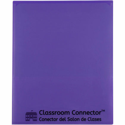 C-Line Classroom Connector Report Cover - Purple - 8 1/2’’ x 11’’ - 25/Box - Student Notebooks & Folders