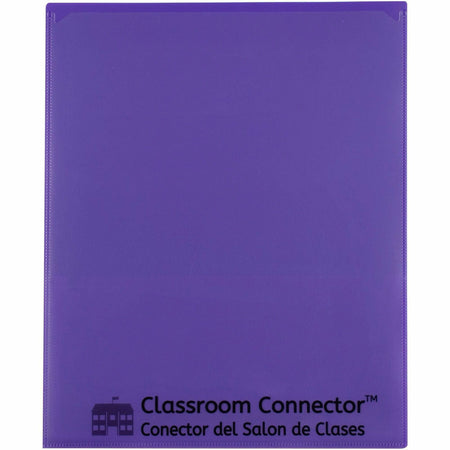 C-Line Classroom Connector Report Cover - Purple - 8 1/2’’ x 11’’ - 25/Box - Student Notebooks & Folders