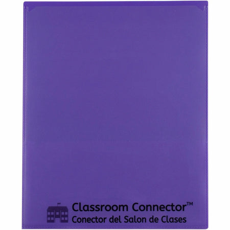 C-Line Classroom Connector Report Cover - Purple - 8 1/2’’ x 11’’ - 25/Box - Student Notebooks & Folders
