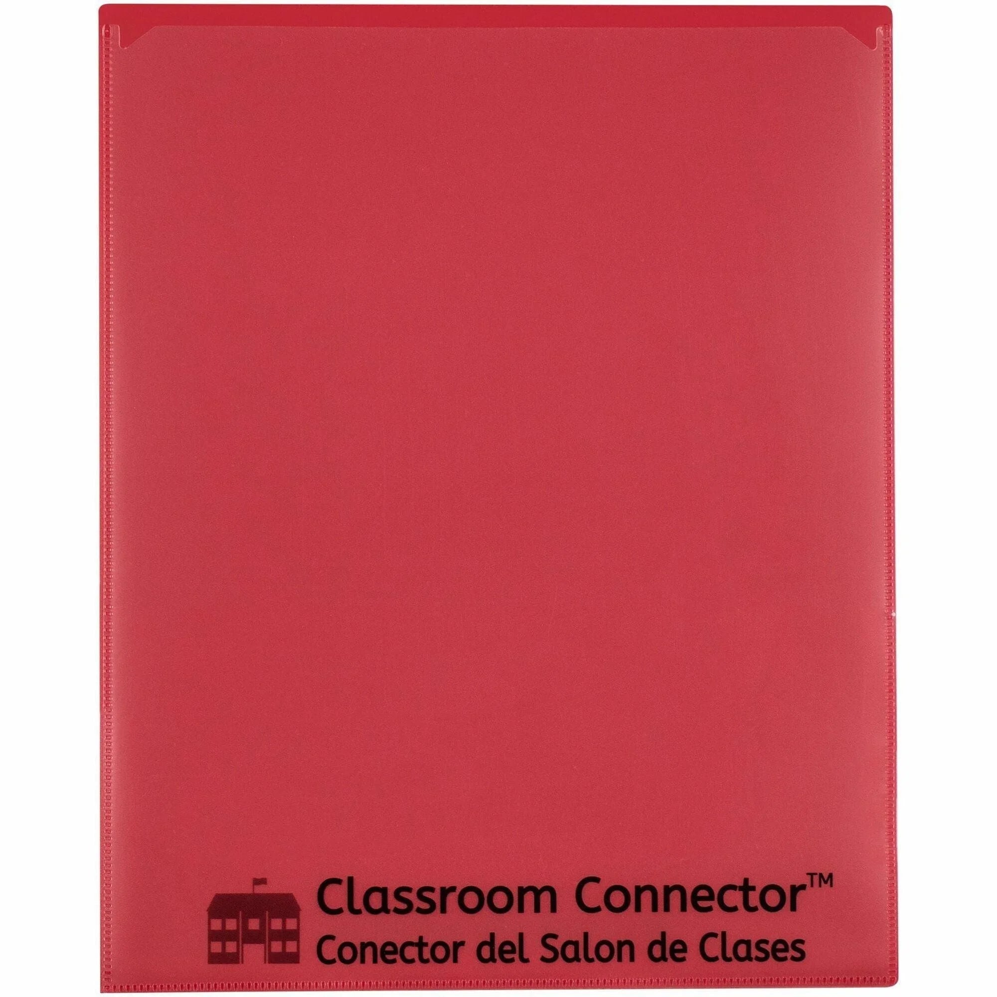 C-Line Classroom Connector Report Cover - Red - 8 1/2’’ x 11’’ - 25/Box - Student Notebooks & Folders