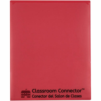 C-Line Classroom Connector Report Cover - Red - 8 1/2’’ x 11’’ - 25/Box - Student Notebooks & Folders