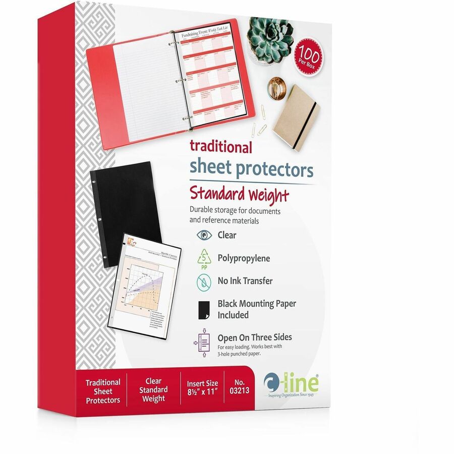 C-Line Clear Poly Side Load Sheet Protectors - Alternate-Image1