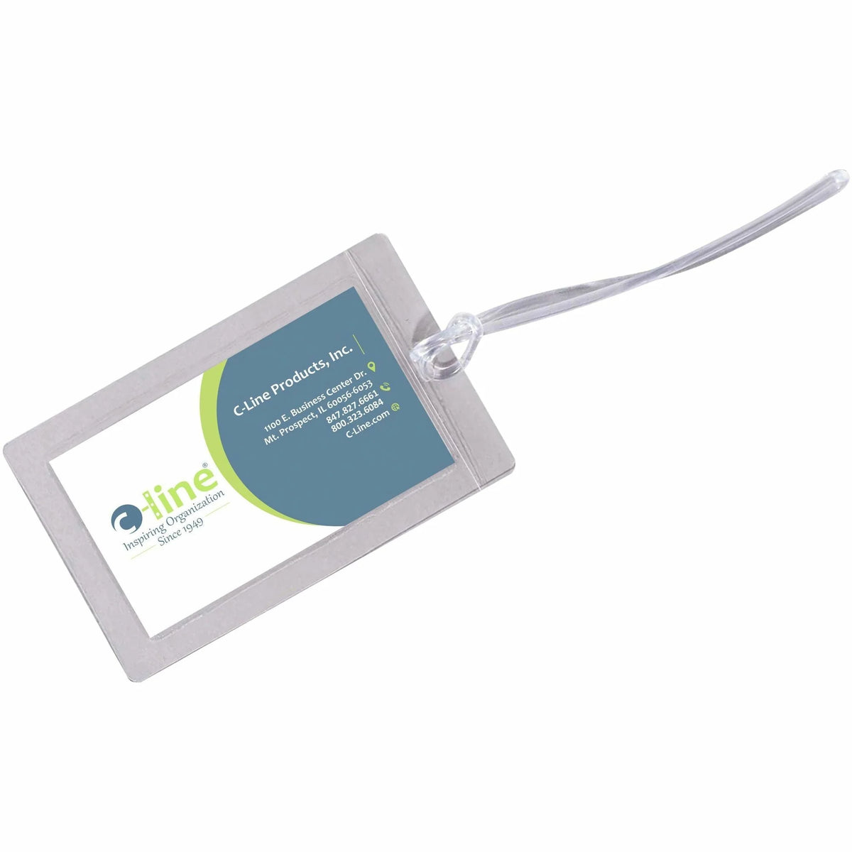 C-Line Cleer Adheer Luggage Tags: Custom Clear Laminate 10-Pack - ID Badges & Supplies