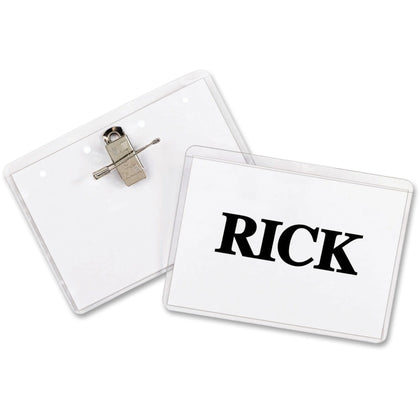 C-Line Clip Pin Badge Holder Kit - 50 Pack - ID Badges & Supplies