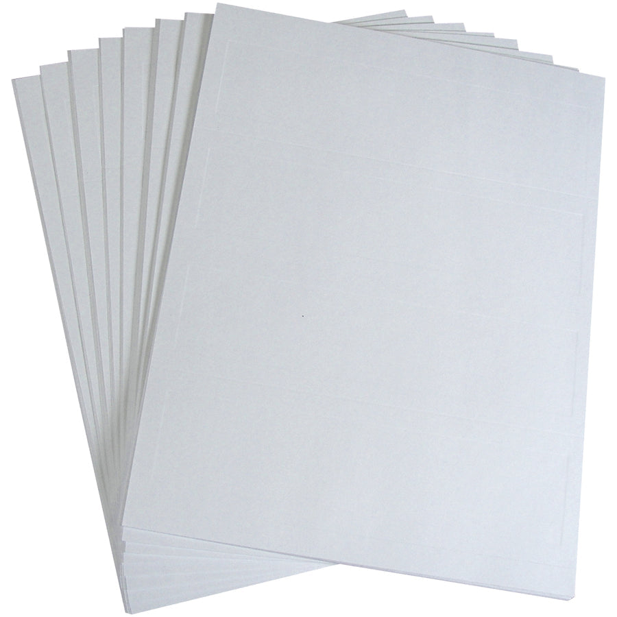 C-Line Embossed Cardstock Name Tents - Letter - 8 1/2’’ x 11’’ - White - 100 / Box - Tent & Placement Cards