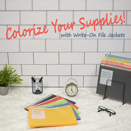 C-Line Full Tab Cut Letter File Jacket: 225 Sheets Capacity 1’’ Expansion - 10/Pack - Expanding Files
