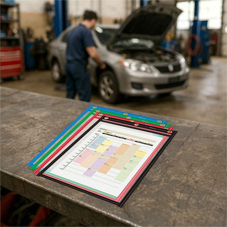 C-Line Heavy-Duty Super Heavyweight Plus Stitched Shop Ticket Holder - 9" x 12" - Alternate-Image2