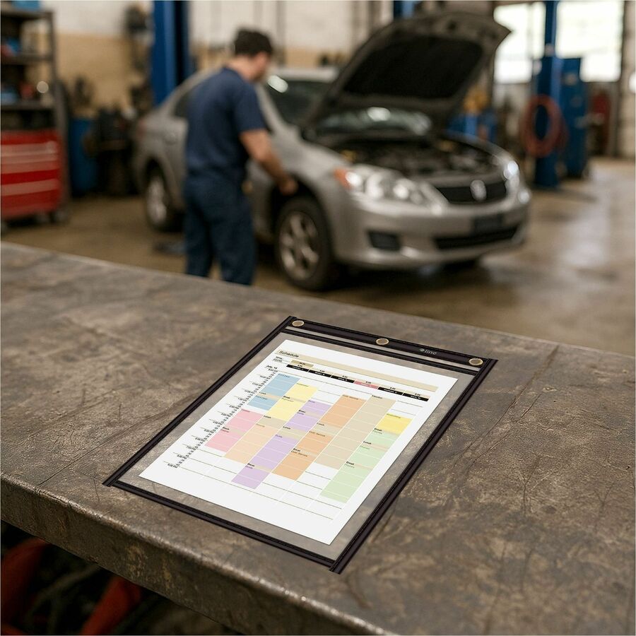 C-Line Heavy-Duty Super-Heavyweight Plus Stitched Shop Ticket Holders - 9" x 12" - Alternate-Image2