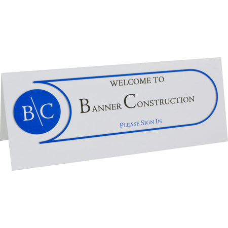 C-Line Inkjet/Laser Name Tents & Holders - Letter - 8 1/2’’ x 11’’ - Heavyweight Reusable - White - 50 / Box - Tent