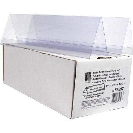 C-Line Laser Inkjet Printable Plastic Tent Holder - 25 / Box - & Placement Cards