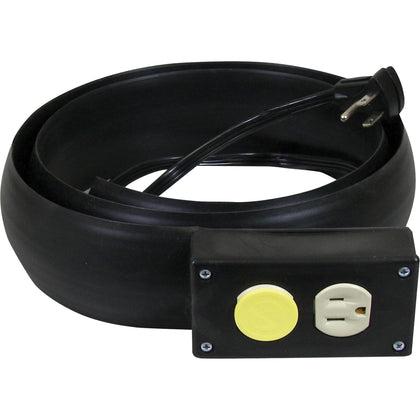 C-Line Lay-Flat Power Extension Cord Cover - 10 ft Black - Cords & Surge Protectors