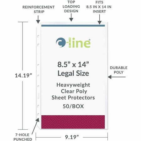 C-Line Legal Size Top Loading Sheet Protectors - Alternate-Image4