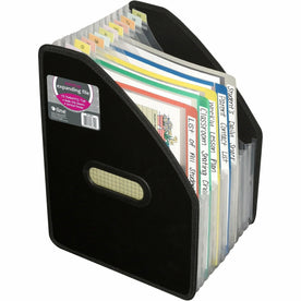 C-Line Letter Expanding File - 8 1/2’’ x 11’’ - 750 Sheets Capacity - 13 Pocket(s) - 12 Divider(s) - Black - Files