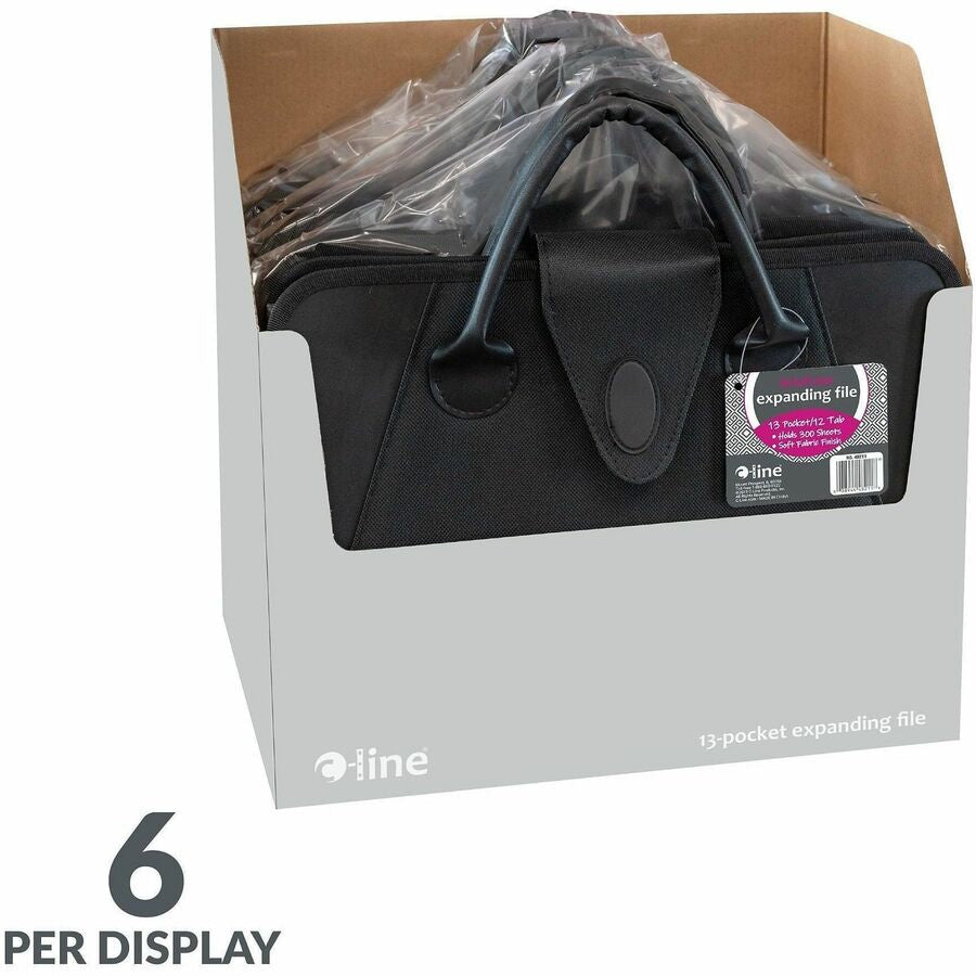 C-Line Letter Expanding File - 8 1/2’’ x 11’’ - 300 Sheets Capacity - 13 Internal Pocket(s) - 12 Divider(s) - Black