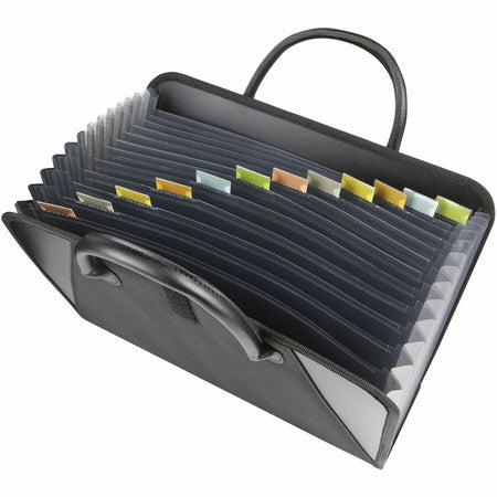 C-Line Letter Expanding File - 8 1/2’’ x 11’’ - 300 Sheets Capacity - 13 Internal Pocket(s) - 12 Divider(s) - Black