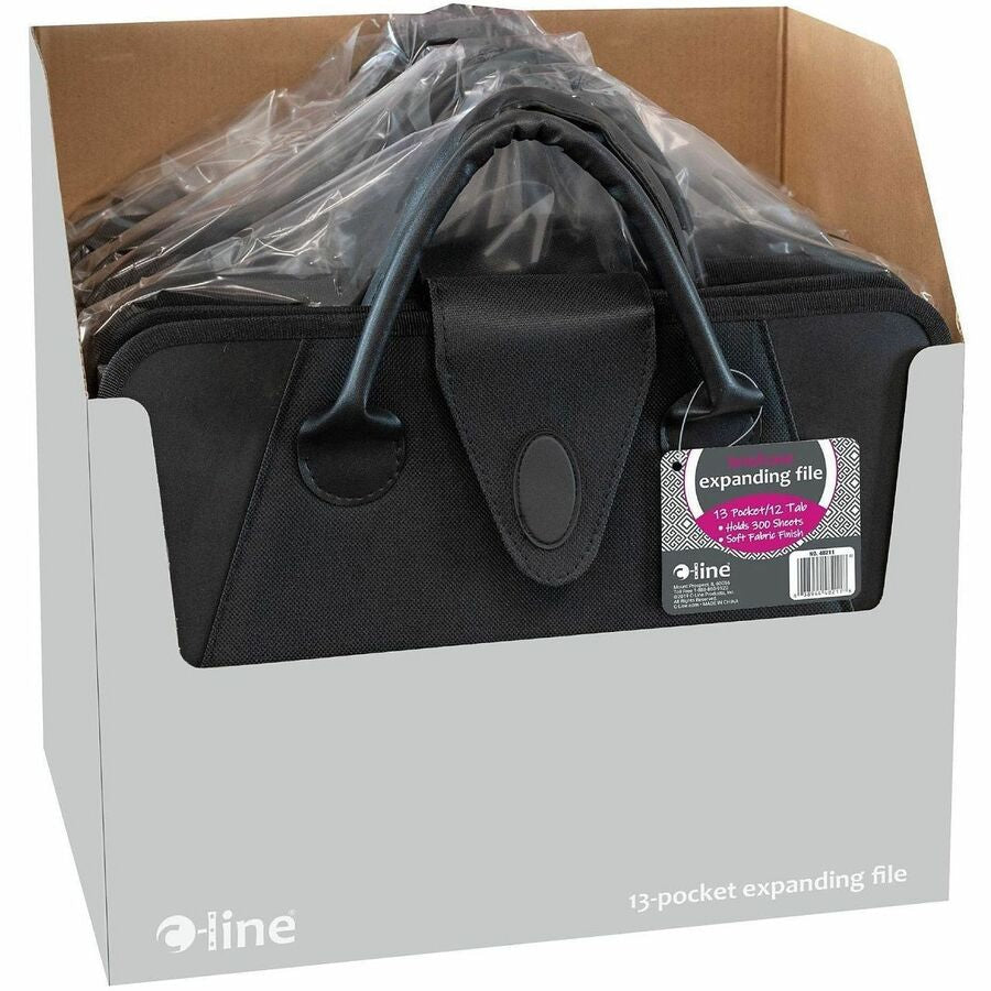 C-Line Letter Expanding File - 8 1/2’’ x 11’’ - 300 Sheets Capacity - 13 Internal Pocket(s) - 12 Divider(s) - Black