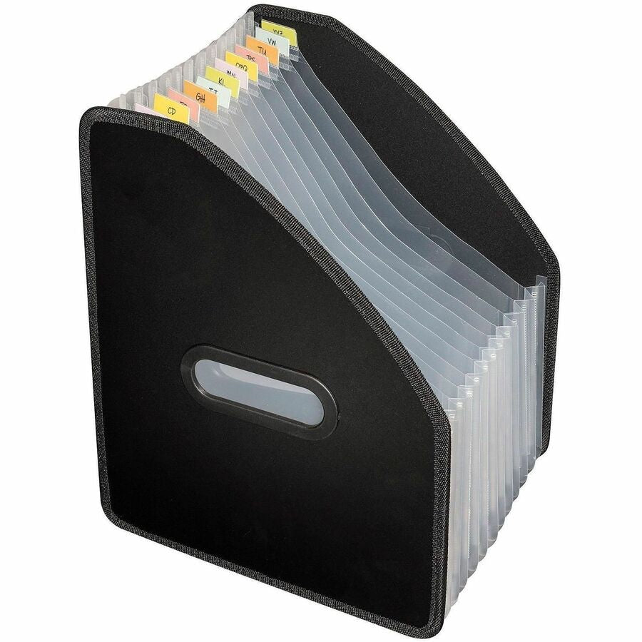 C-Line Letter Expanding File - 8 1/2’’ x 11’’ - 750 Sheets Capacity - 13 Pocket(s) - 12 Divider(s) - Black - Files