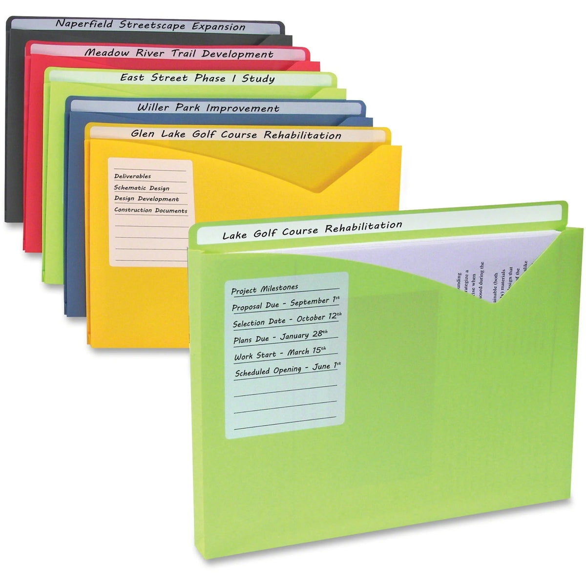 C-Line Letter File Jacket: 1’’ Expansion Archival-Safe - 25/Box - Expanding Files