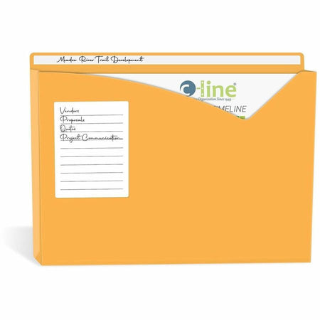 C-Line Letter File Jacket - 8 1/2’’ x 11’’ - 1’’ Expansion - Charcoal Gray Lime Green Raspberry Red Steel Blue Amber