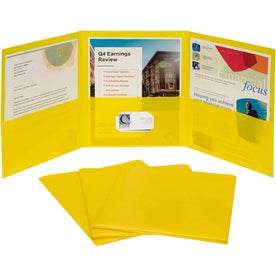 C-Line Letter Pocket Folder - Yellow 3 Internal Pockets - Folders