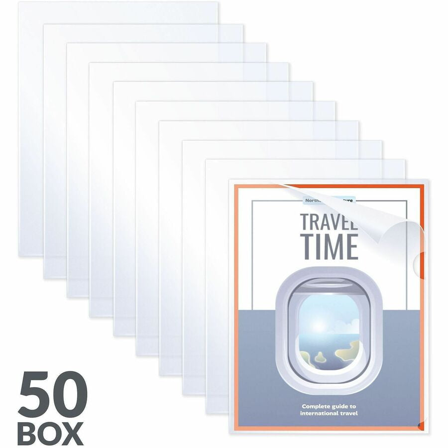 C-Line Letter Project File - 8 1/2’’ x 11’’ - Vinyl - Clear - Heavyweight Cover - 50 / Box - Filing Jackets & Pockets
