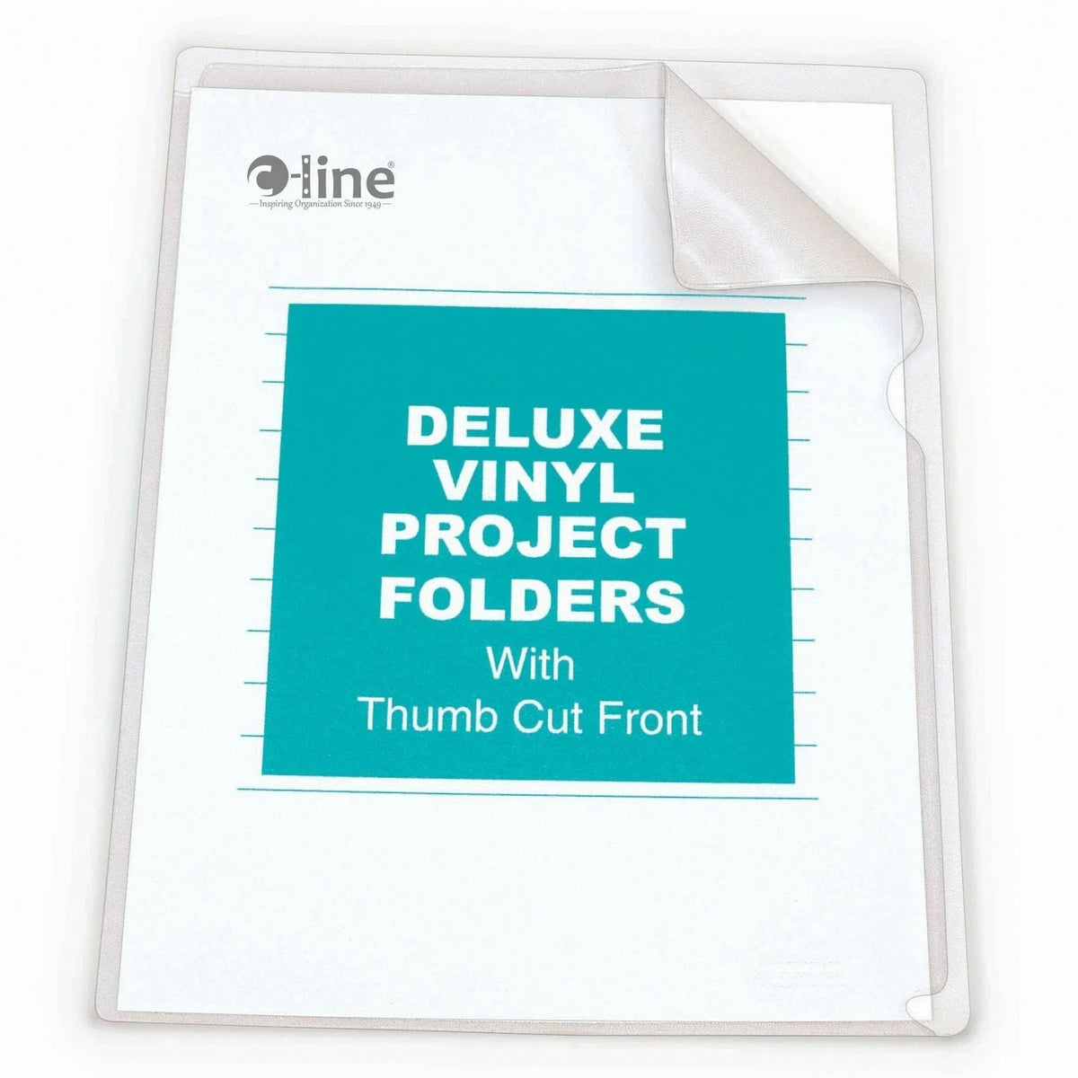 C-Line Letter Project File: Clear Vinyl Heavyweight Cover - 8 1/2’’ x 11’’ - 50/Box - Filing Jackets & Pockets