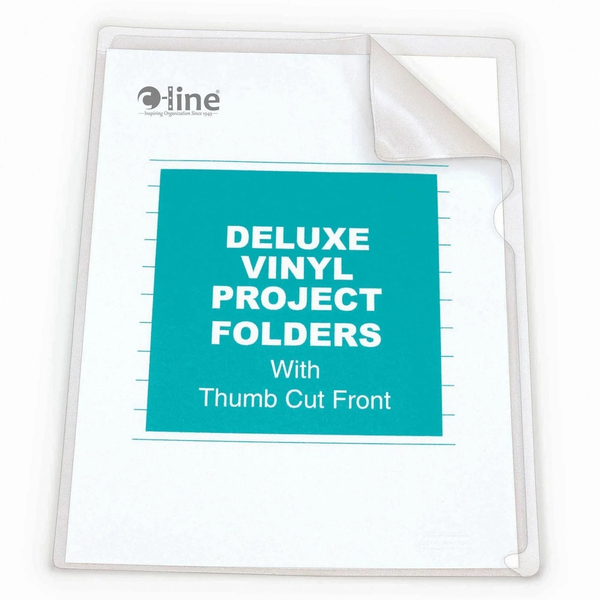 C-Line Letter Project File: Clear Vinyl Heavyweight Cover - 8 1/2’’ x 11’’ - 50/Box - Filing Jackets & Pockets
