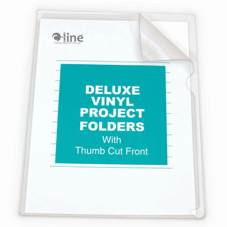 C-Line Letter Project File: Clear Vinyl Heavyweight Cover - 8 1/2’’ x 11’’ - 50/Box - Filing Jackets & Pockets