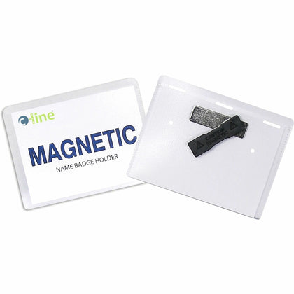 C-Line Magnetic Name Badge Holder Kit - 20 Pack - ID Badges & Supplies