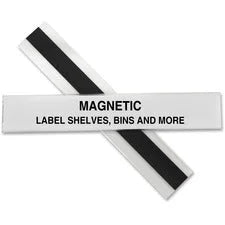 C-Line Magnetic Shelf/Bin Label Holders - 1’’ Width x 6’’ Length - Plastic - Clear - 10 / Pack - File & Storage