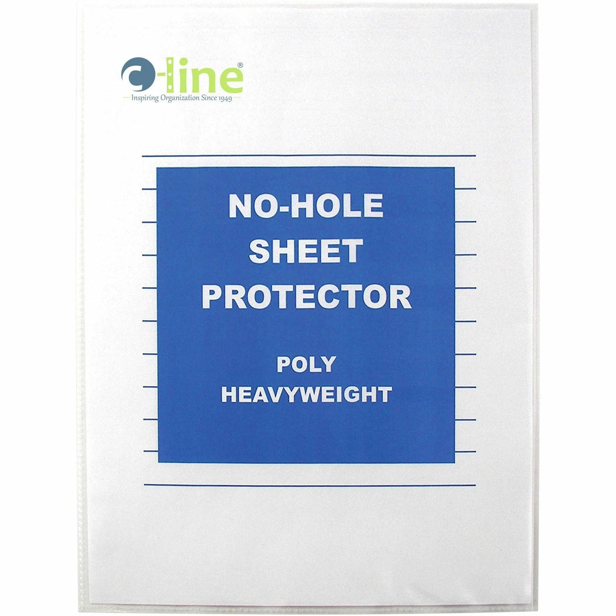 C-Line No-Hole Poly Sheet Protectors - Clear Polypropylene - 25/Box