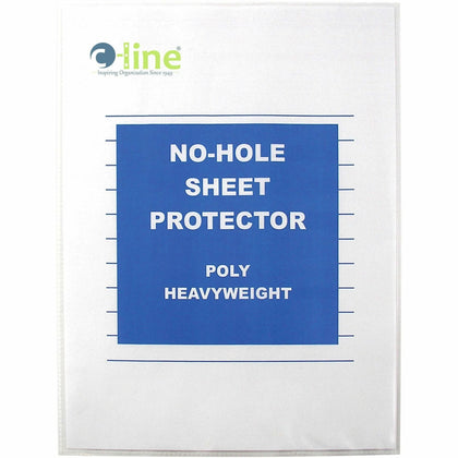 C-Line No-Hole Poly Sheet Protectors - Clear Polypropylene - 25/Box
