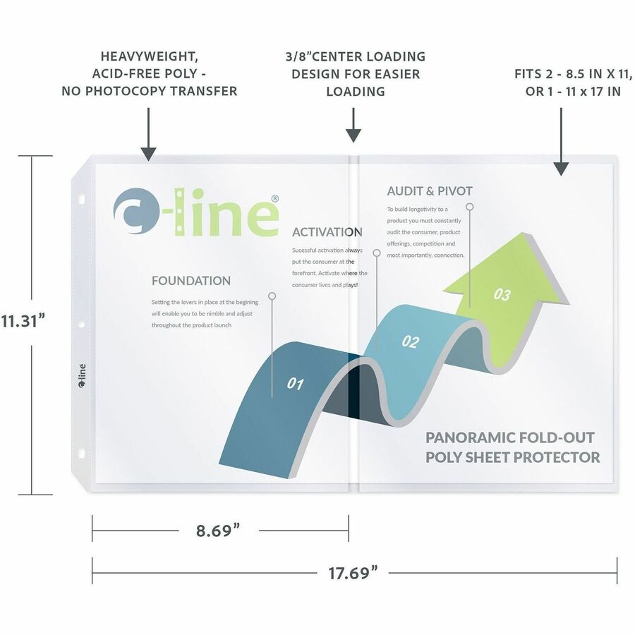 C-Line Panoramic Fold-Out Sheet Protectors - Alternate-Image4
